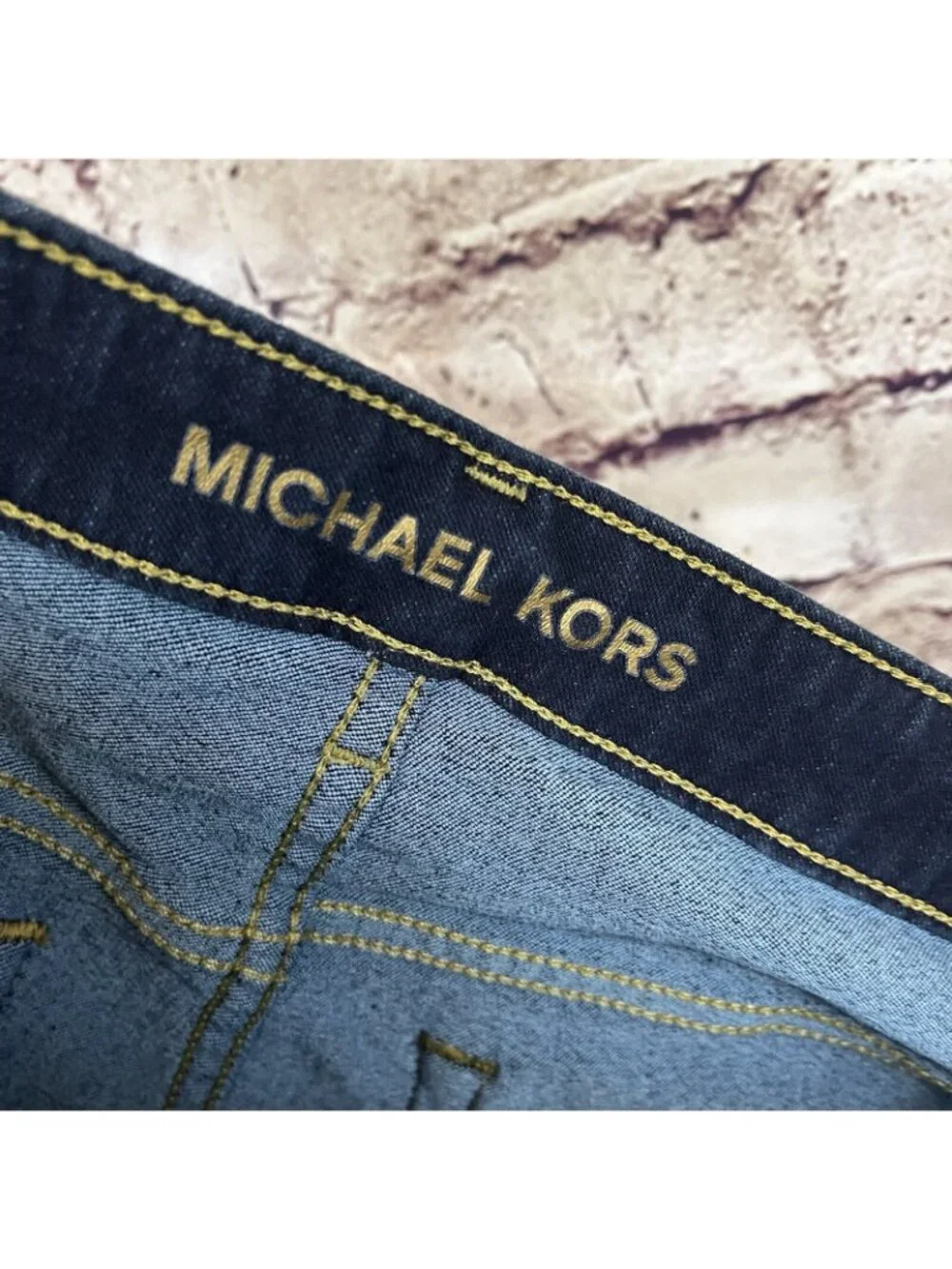 Michael Kors Izzy Skinny Dark Wash Ankle Crop Denim Jeans